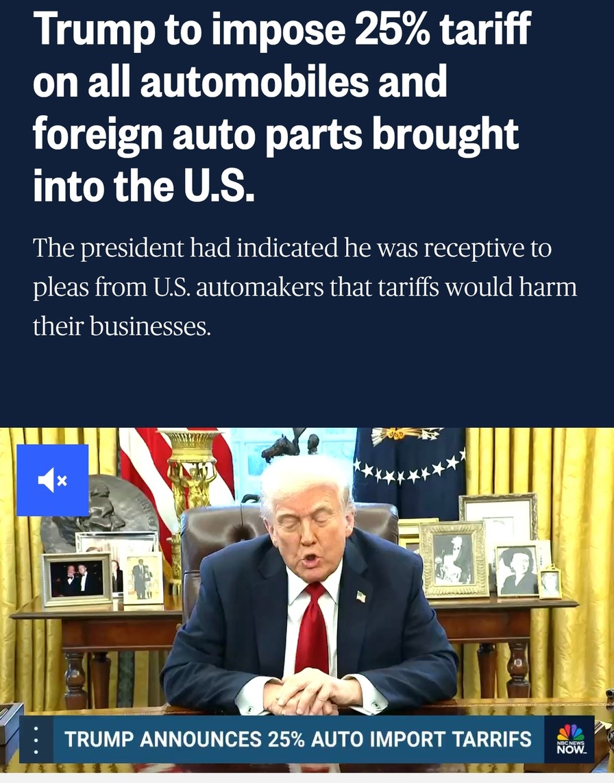 Auto parts under attack: Trump goes full 25% - meme