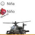 El título es un helicóptero Apache