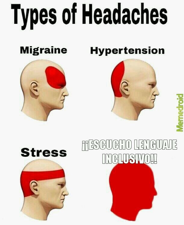 Tipos de migrañas - meme