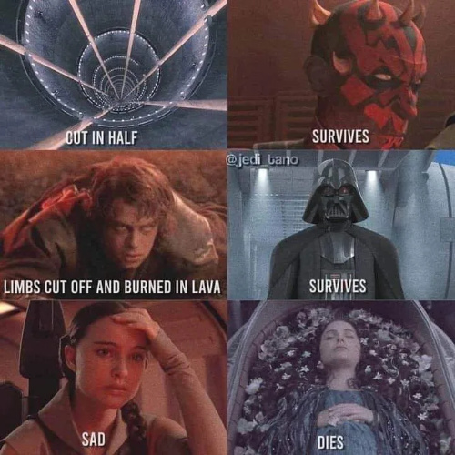 On George Lucas defense, She was VERY sad - meme
