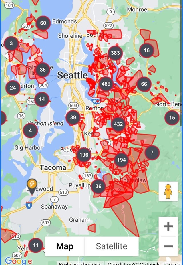 pse outage map - meme