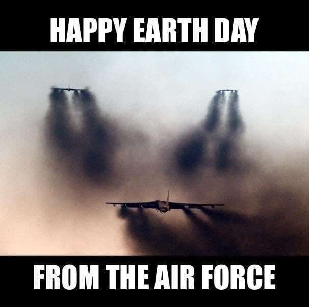 Happy Earth Day, from 30,000 feet - meme