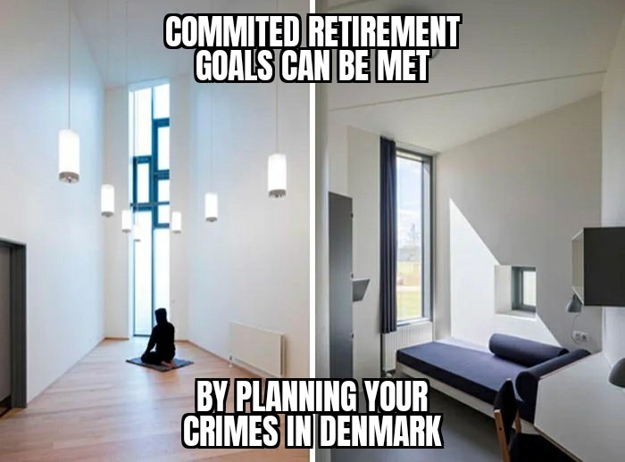 Denmark has the best prison accommodations 5/5 stars - meme