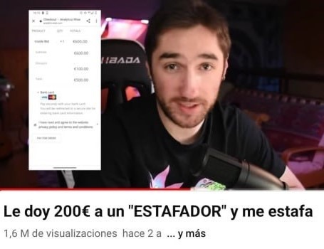 Buscando la estafa es estafado - meme