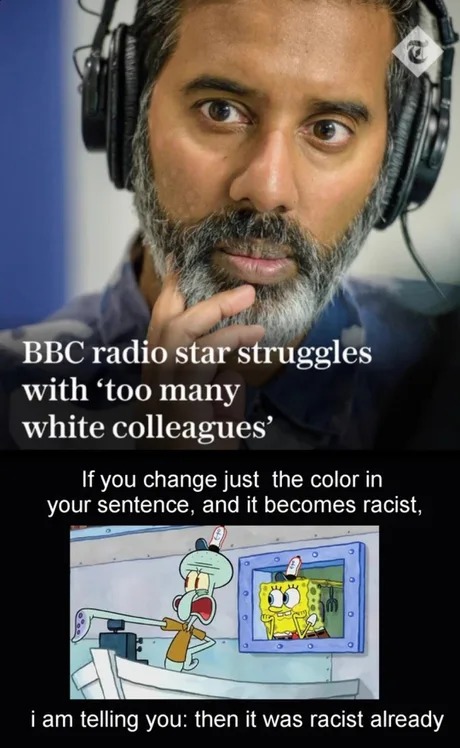 he's the racist one - meme