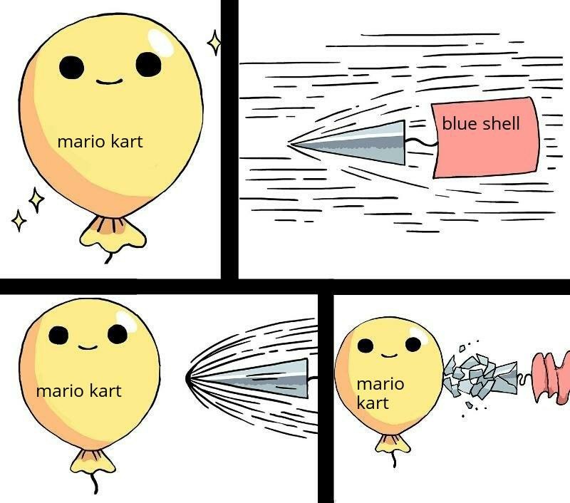 Despite it being annoying, mario kart still lives on - meme