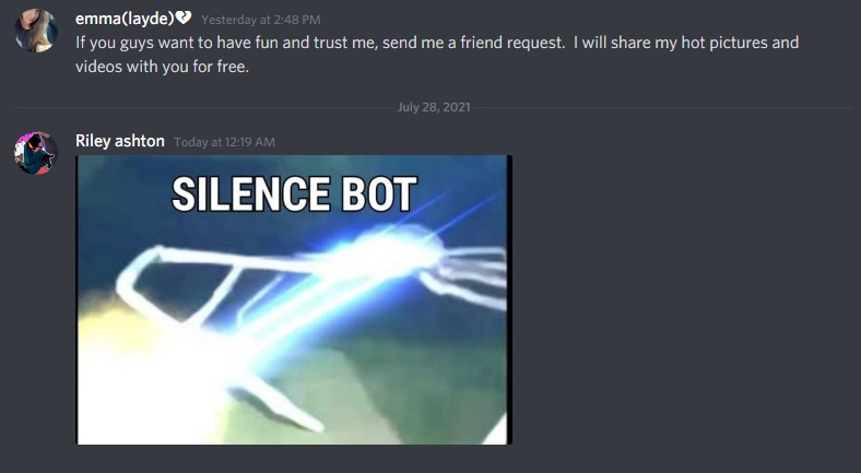 Silence bot. - meme