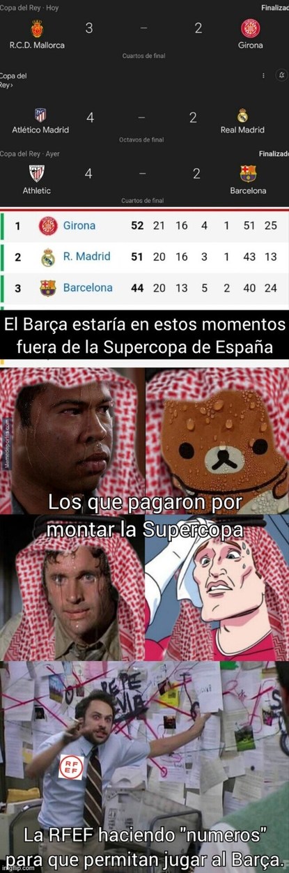Meme del Barcelona y la Supercopa