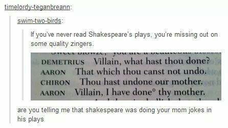 Shakespeare the lil' savage - meme