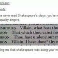 Shakespeare the lil' savage