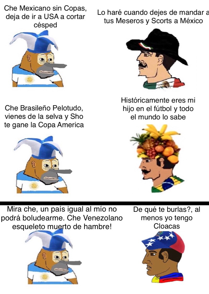 México vs Argentina, Brasil vs Argentina, Venezuela vs Argentina - meme