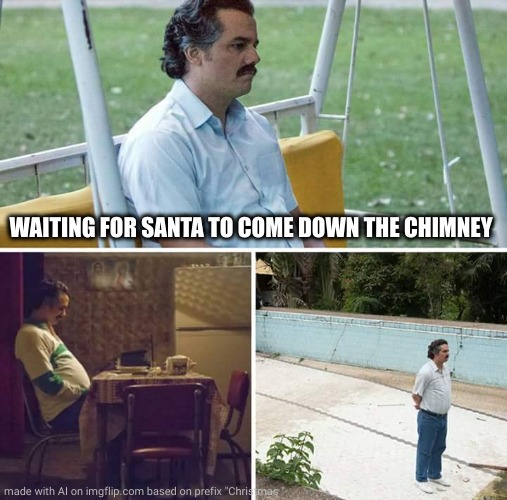 Waiting for Santa - meme