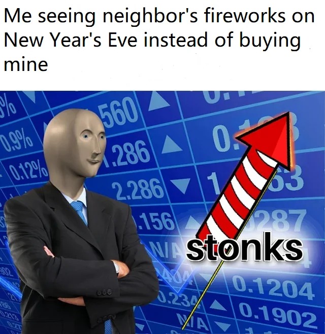 New Years eve fireworks - meme