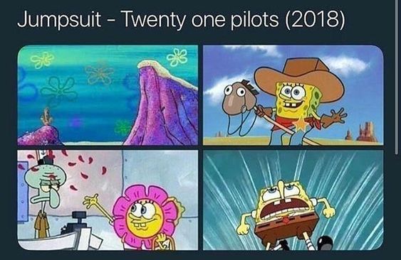 bob esponja vs twenty one pilots - meme