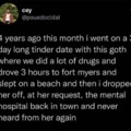 3 day long tinder date with a goth girl
